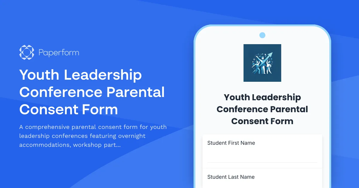 Youth Leadership Conference Parental Consent Form