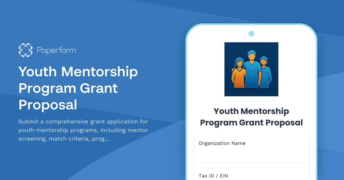 Youth Mentorship Program Grant Proposal