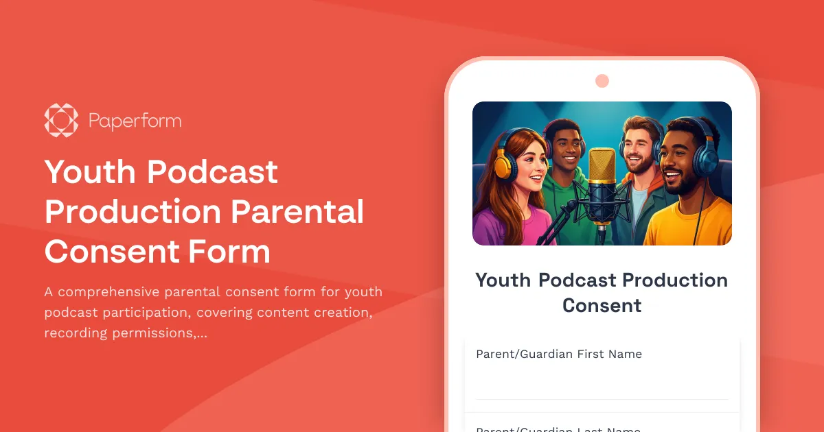 Youth Podcast Production Parental Consent Form