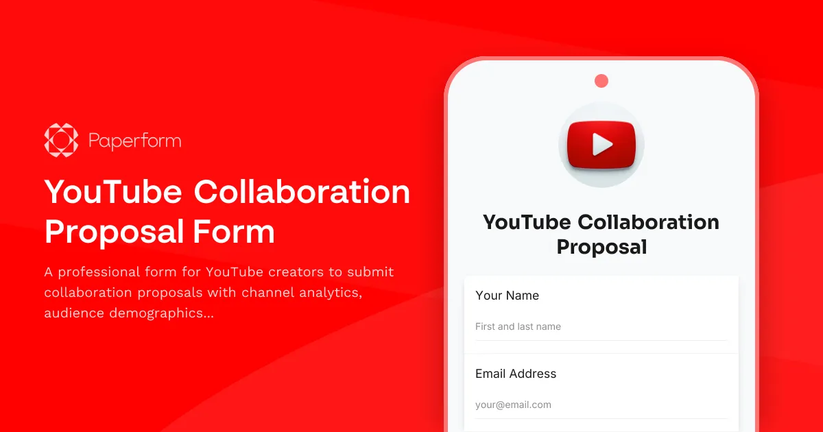 YouTube Collaboration Proposal Form
