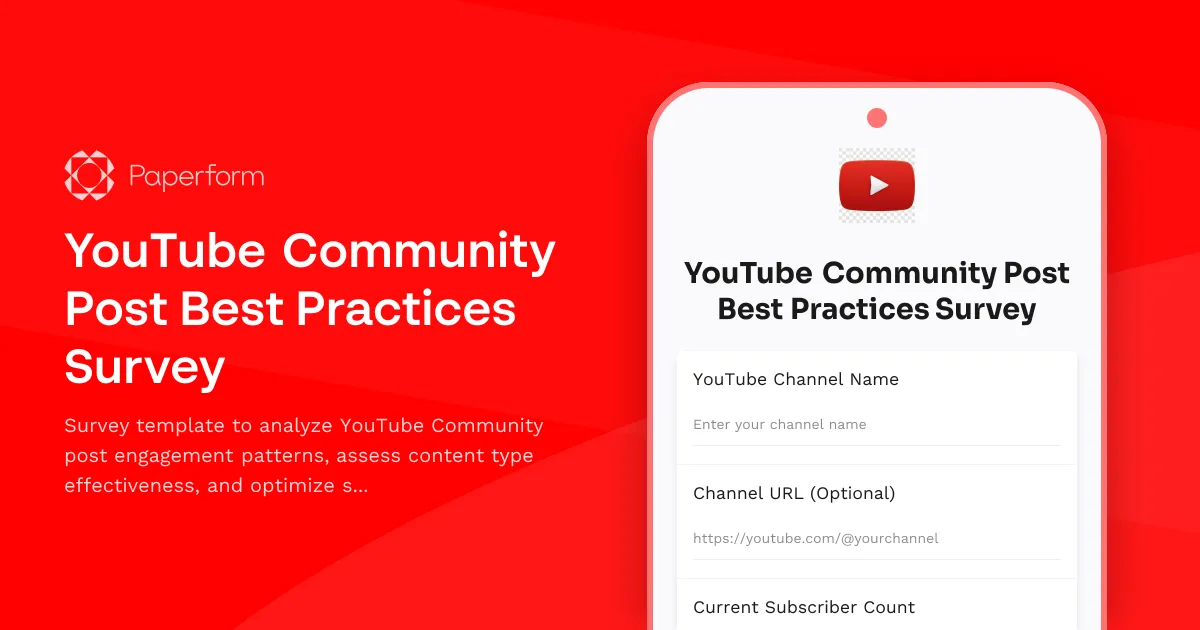 YouTube Community Post Best Practices Survey