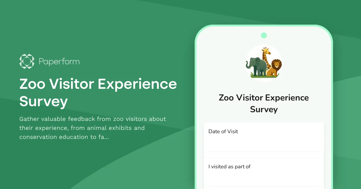Zoo Visitor Experience Survey