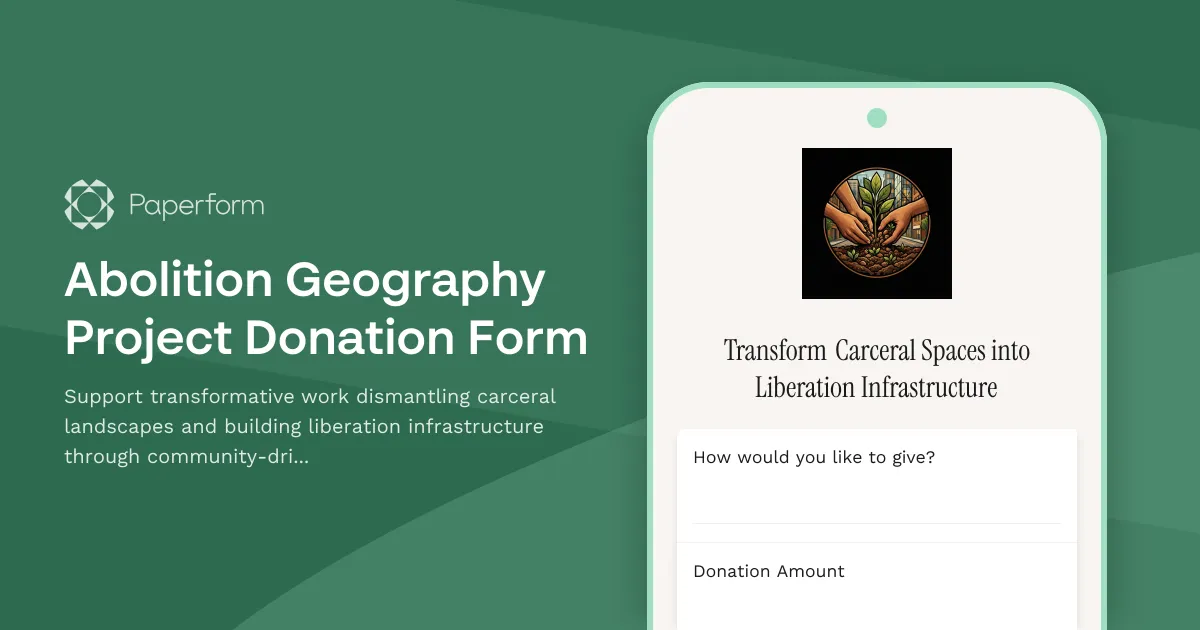 Abolition Geography Project Donation Form