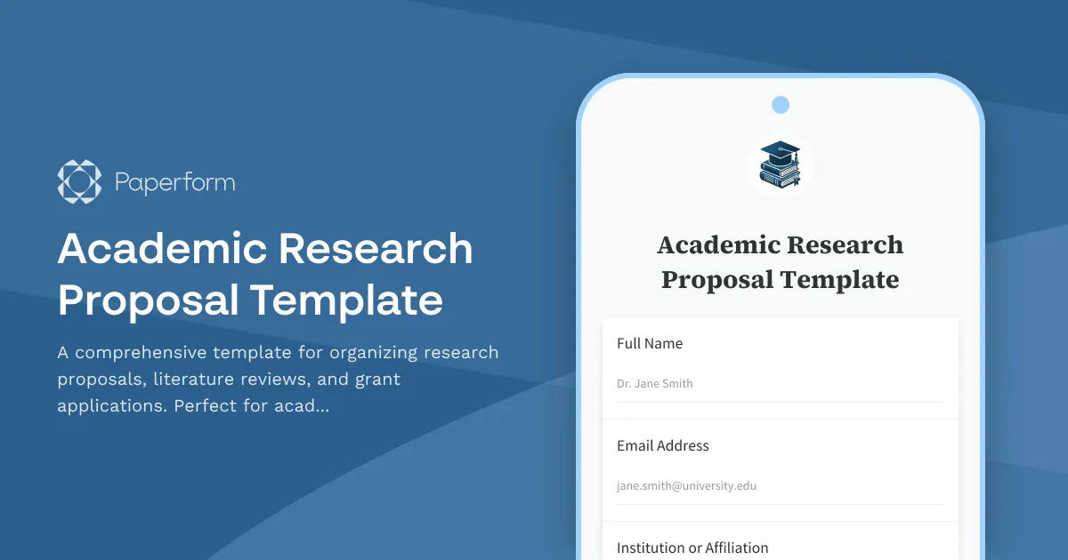 Academic Research Proposal Template
