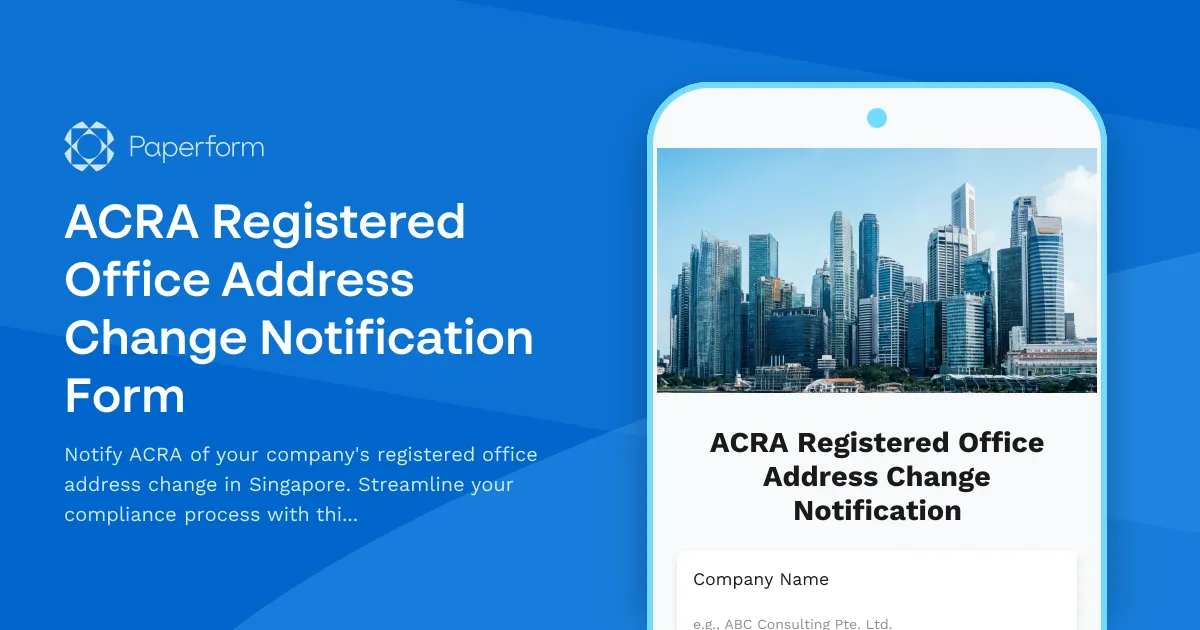 ACRA Registered Office Address Change Notification Form