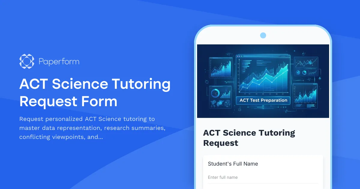 ACT Science Tutoring Request Form
