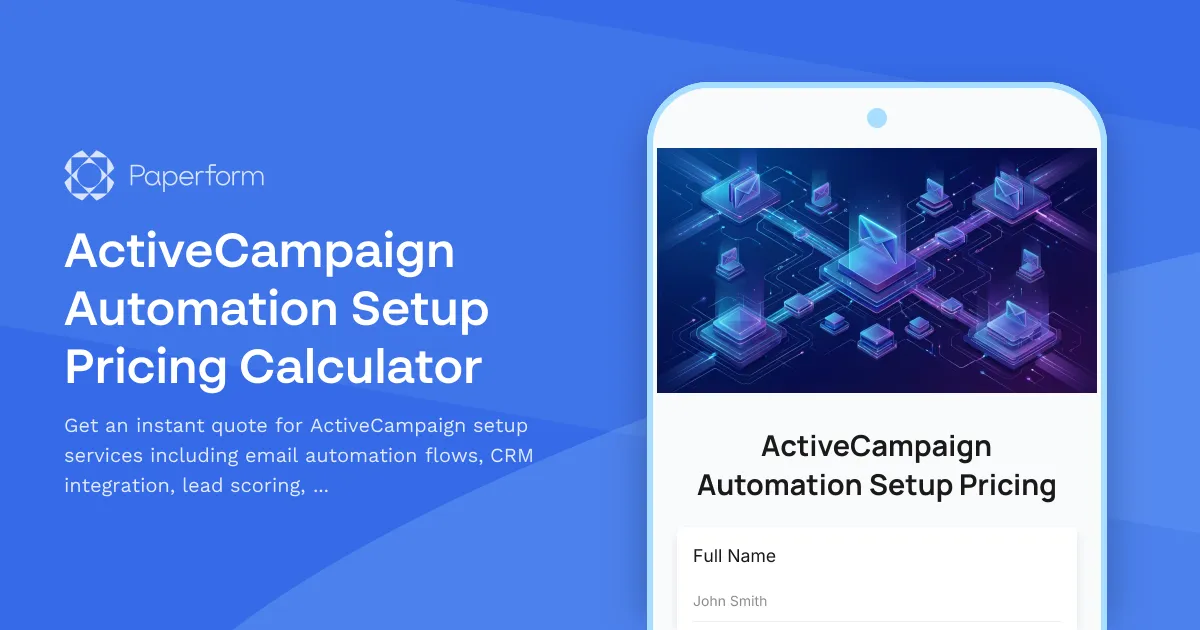 ActiveCampaign Automation Setup Pricing Calculator