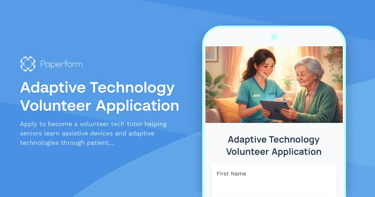 Adaptive Technology Volunteer Application