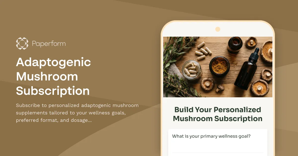 Adaptogenic Mushroom Subscription