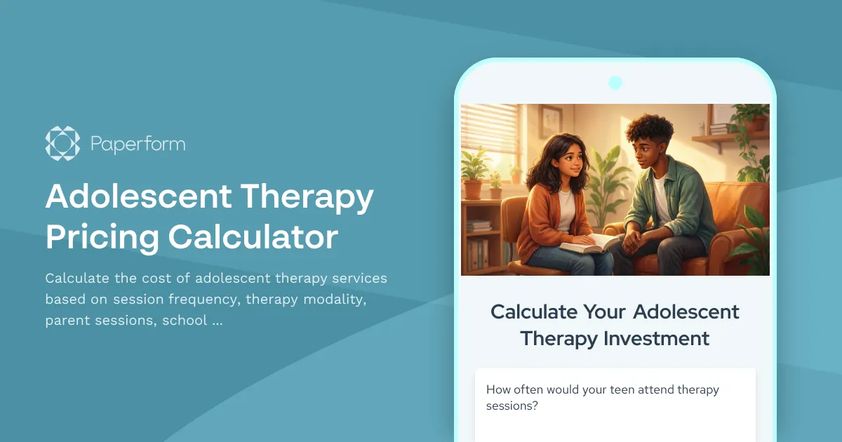 Adolescent Therapy Pricing Calculator