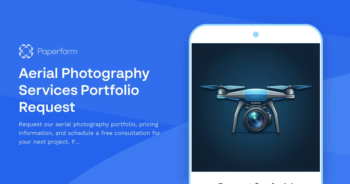 Aerial Photography Services Portfolio Request