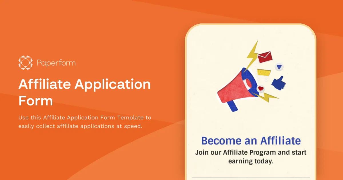 Affiliate Application Form