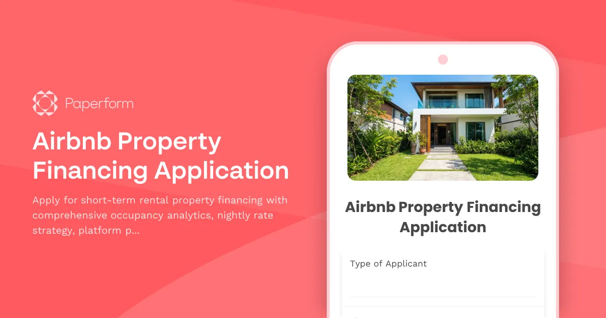Airbnb Property Financing Application