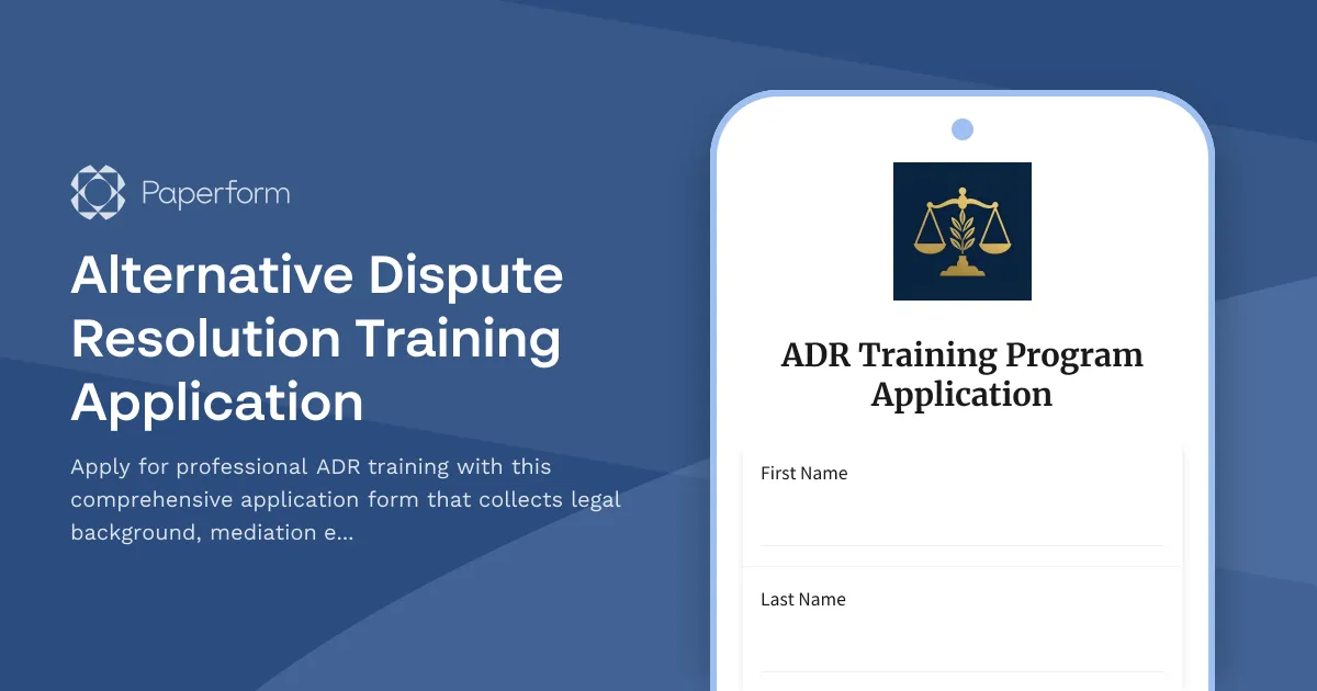 Alternative Dispute Resolution Training Application