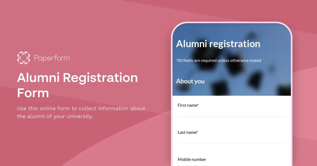 Alumni Registration Form
