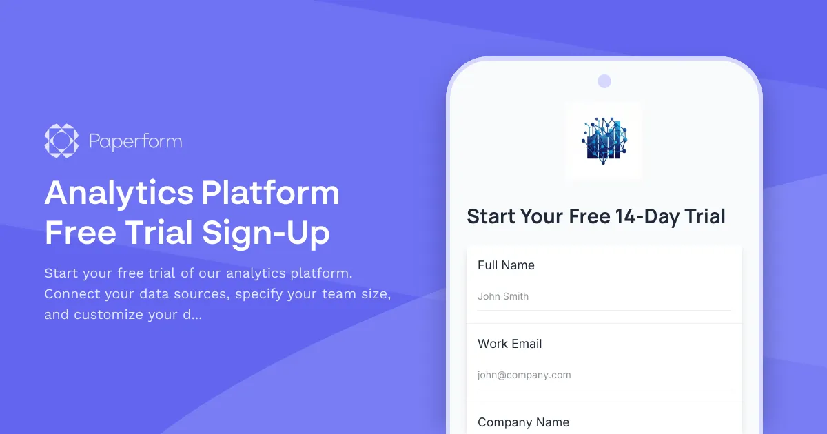 Analytics Platform Free Trial Sign-Up