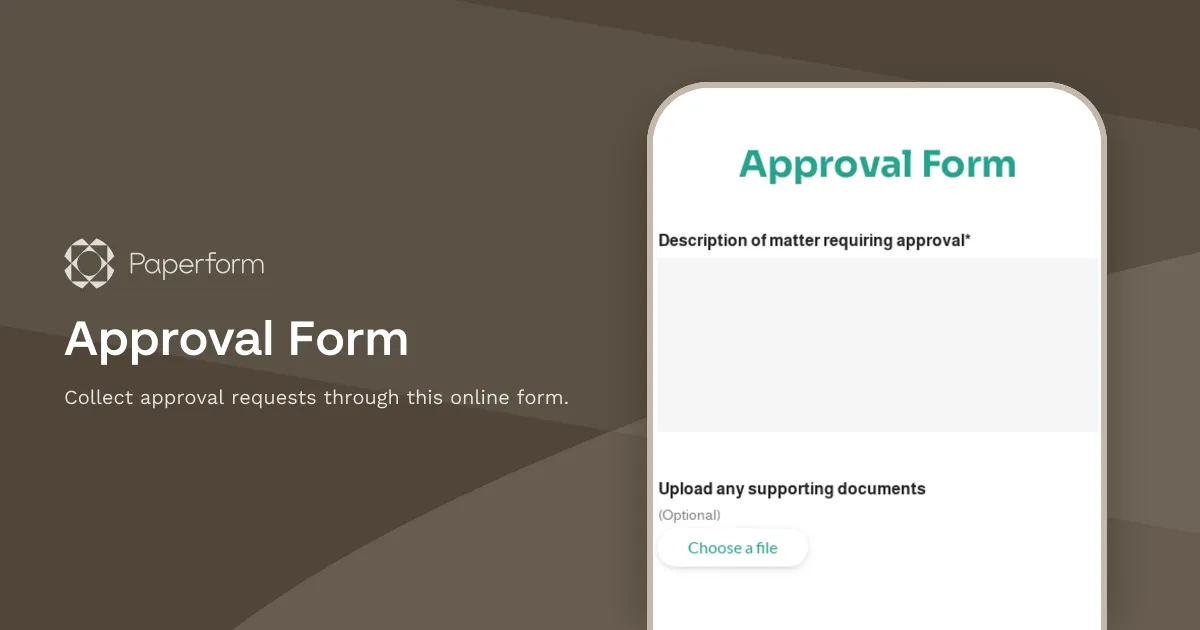 Approval Form