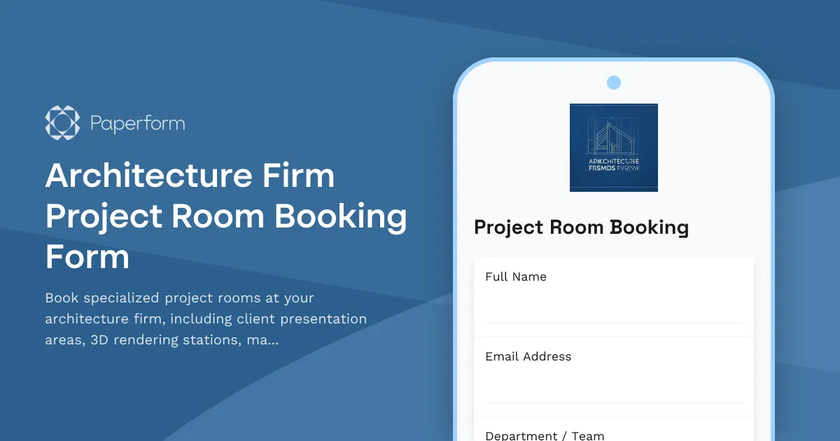 Architecture Firm Project Room Booking Form