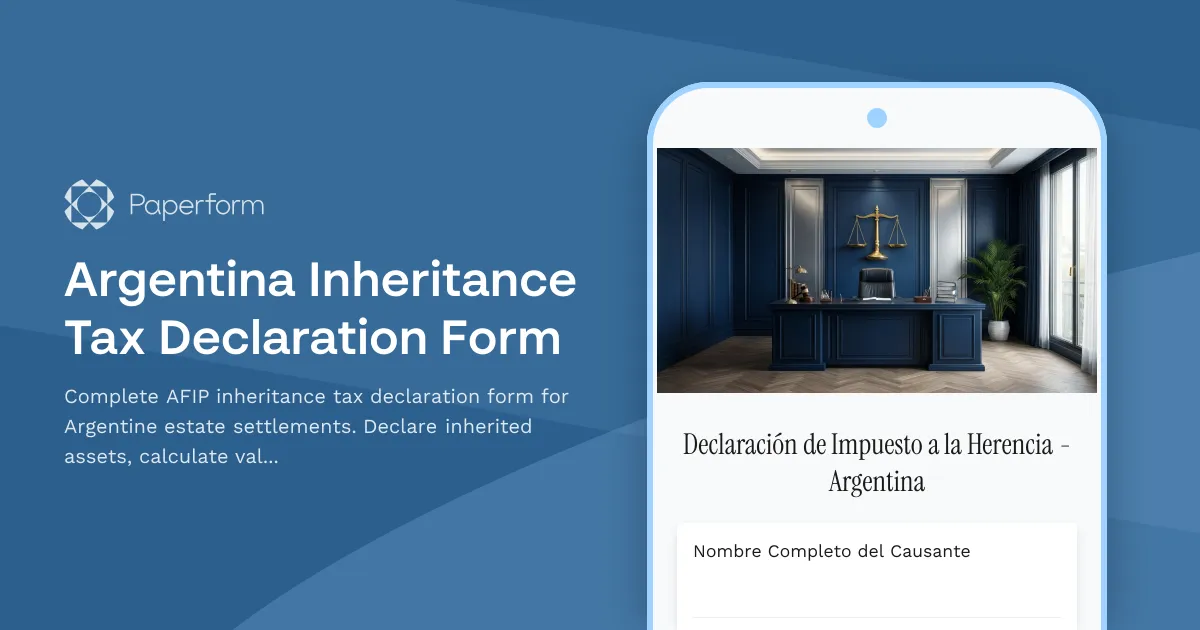 Argentina Inheritance Tax Declaration Form