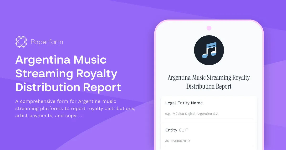 Argentina Music Streaming Royalty Distribution Report