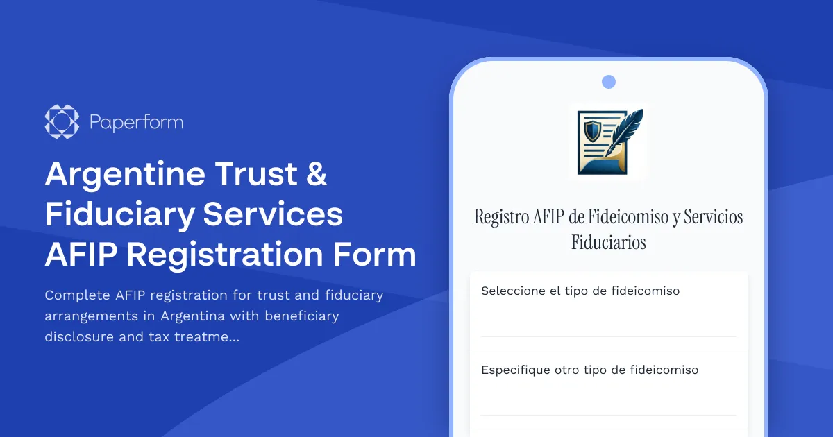 Argentine Trust & Fiduciary Services AFIP Registration Form