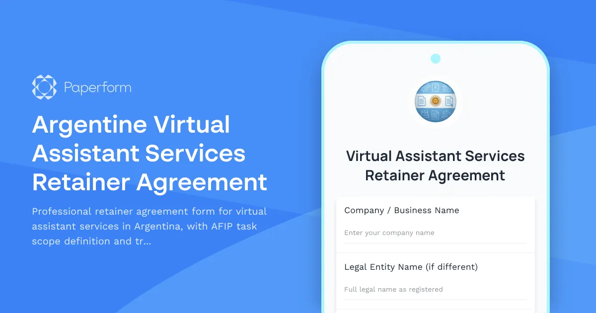 Argentine Virtual Assistant Services Retainer Agreement