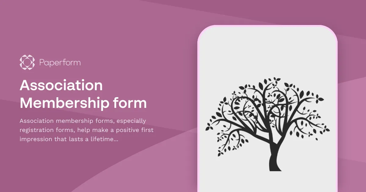 Association Membership form