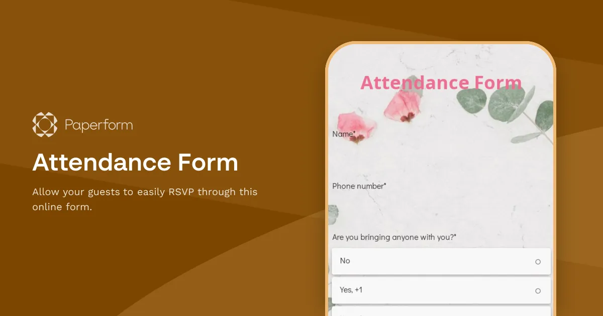 Attendance Form