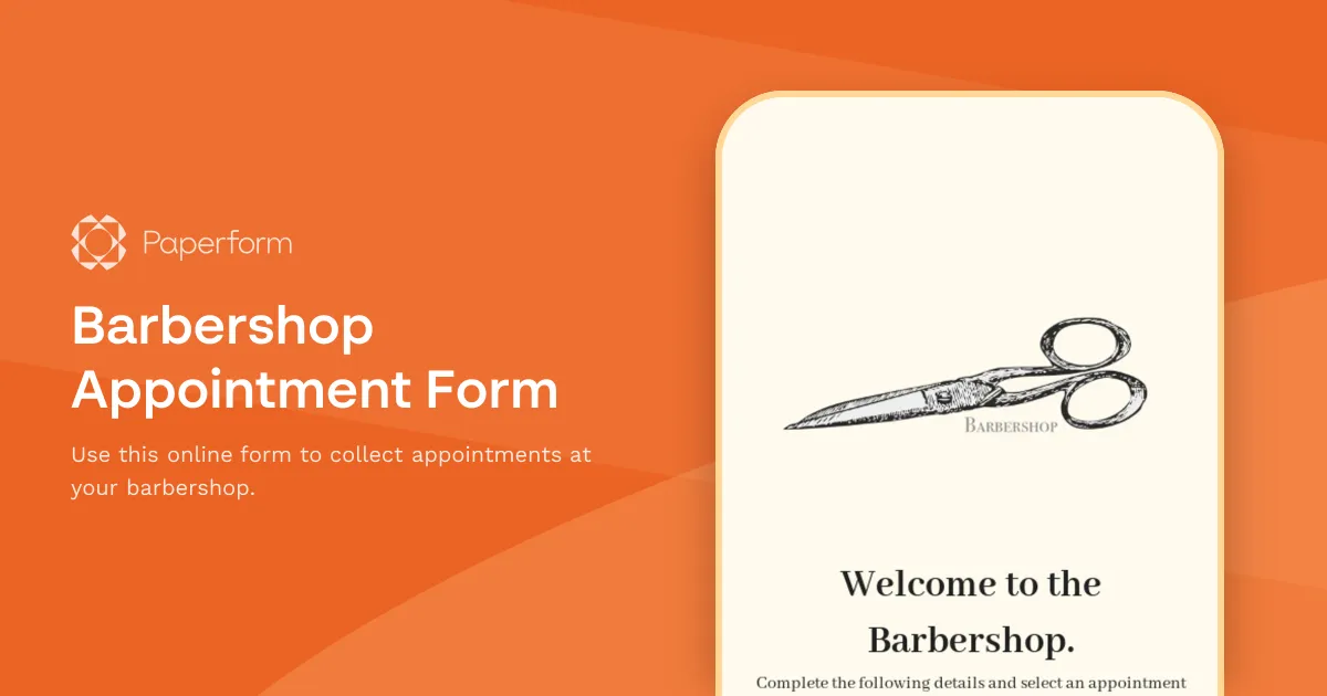 Barbershop Appointment Form