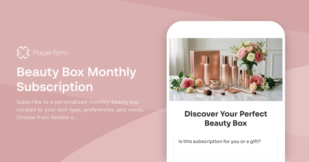Beauty Box Monthly Subscription