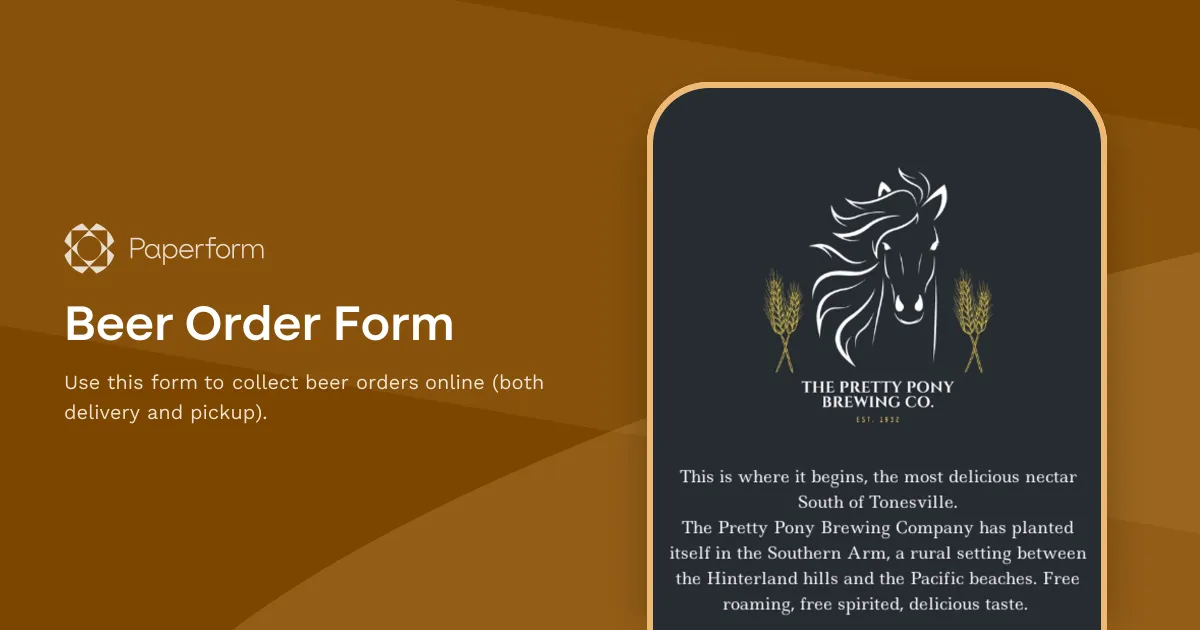 Beer Order Form