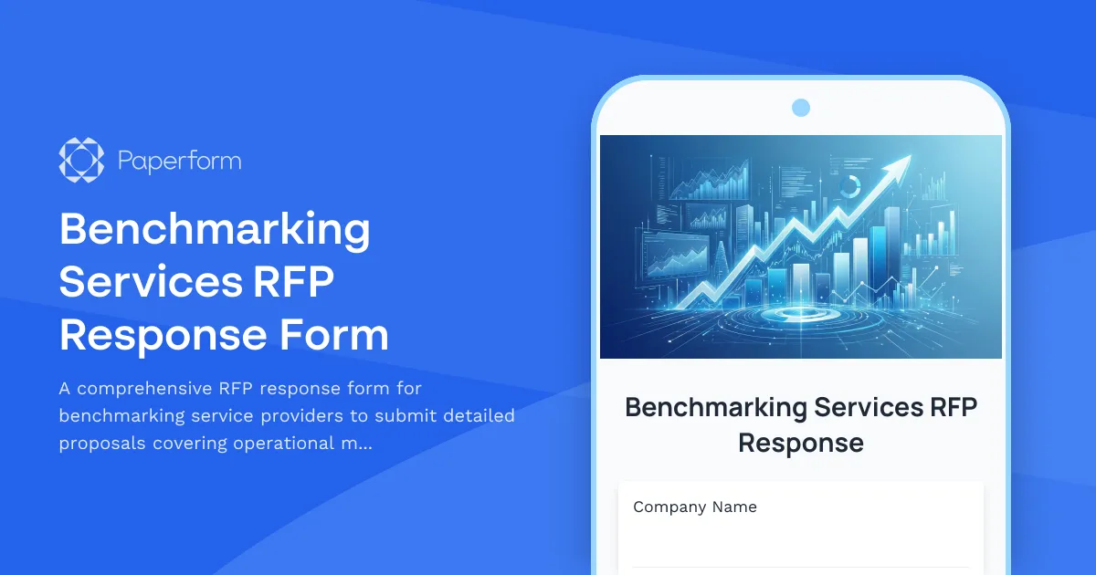 Benchmarking Services RFP Response Form