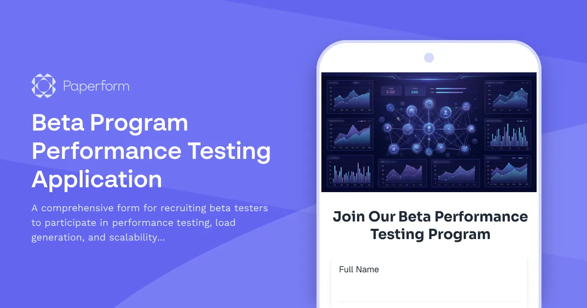 Beta Program Performance Testing Application
