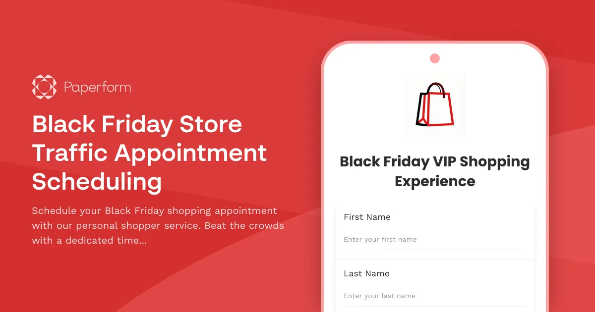 Black Friday Store Traffic Appointment Scheduling