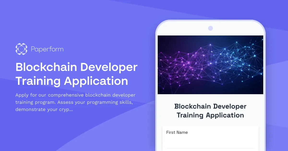Blockchain Developer Training Application