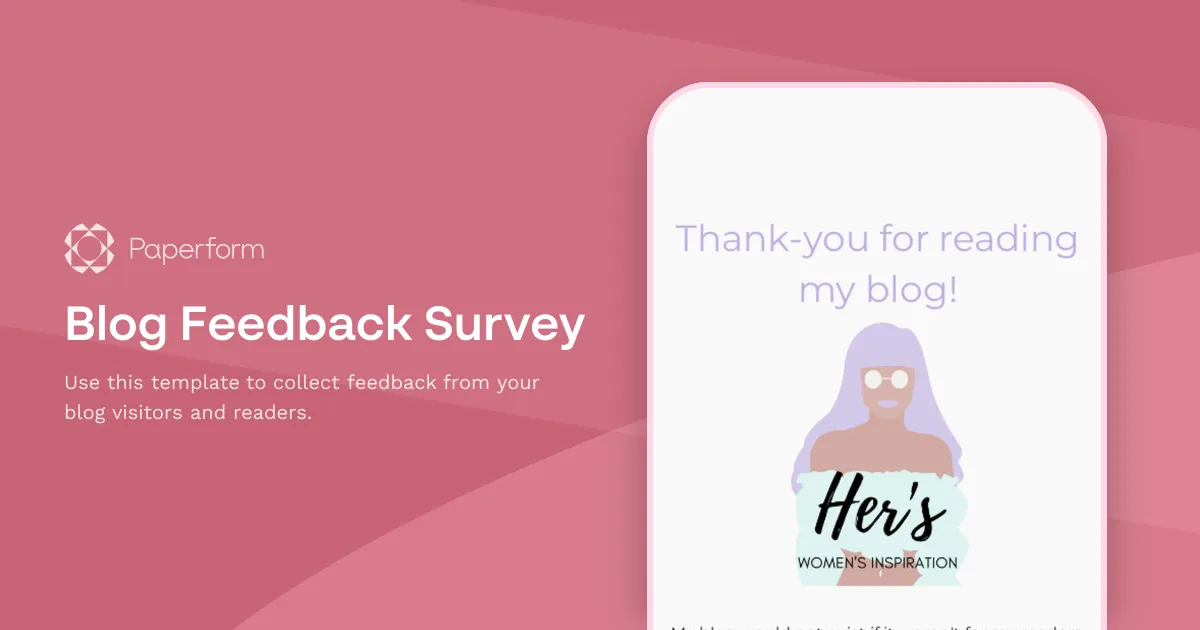 Blog Feedback Survey