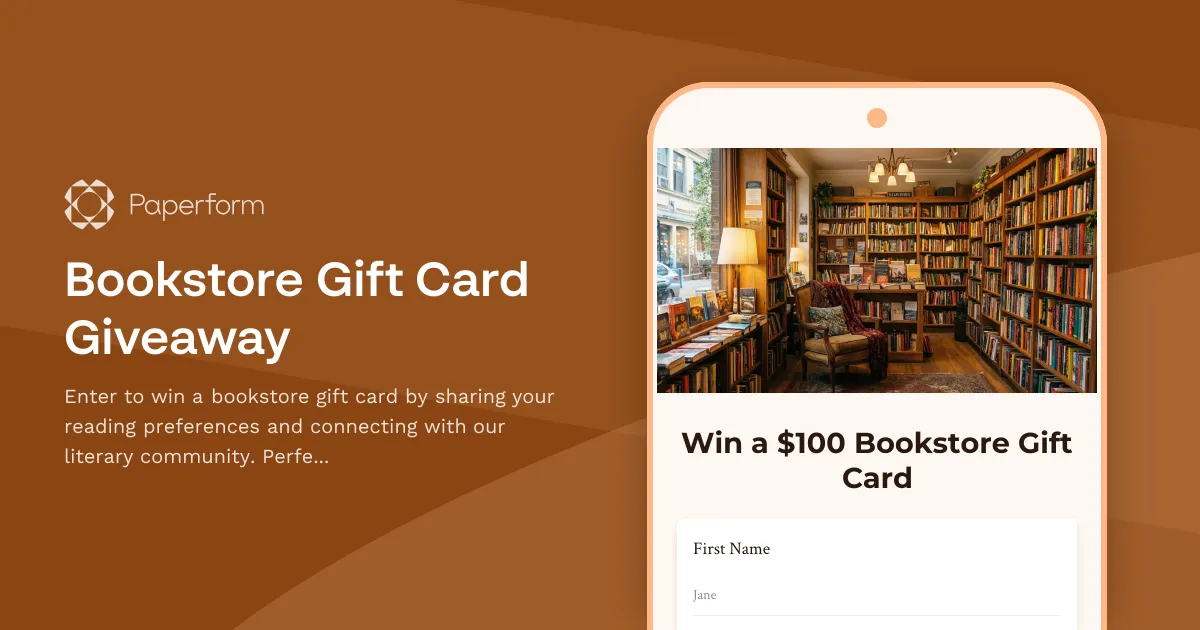 Bookstore Gift Card Giveaway