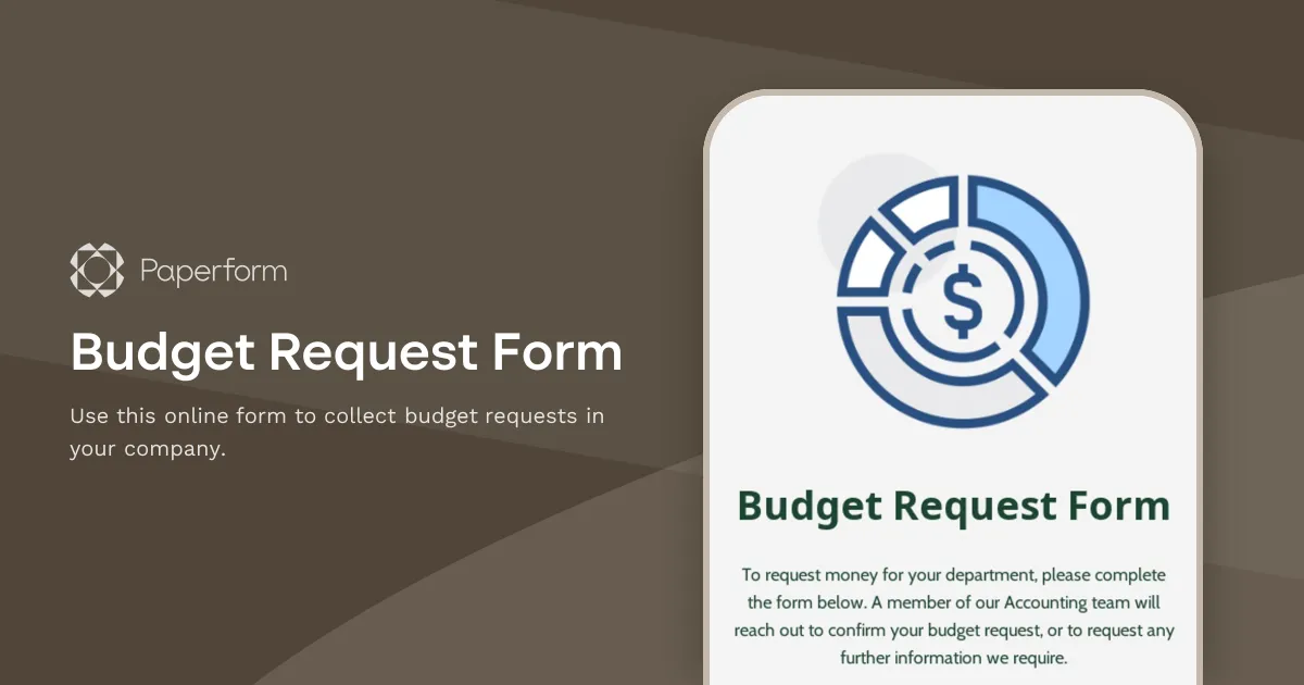 Budget Request Form