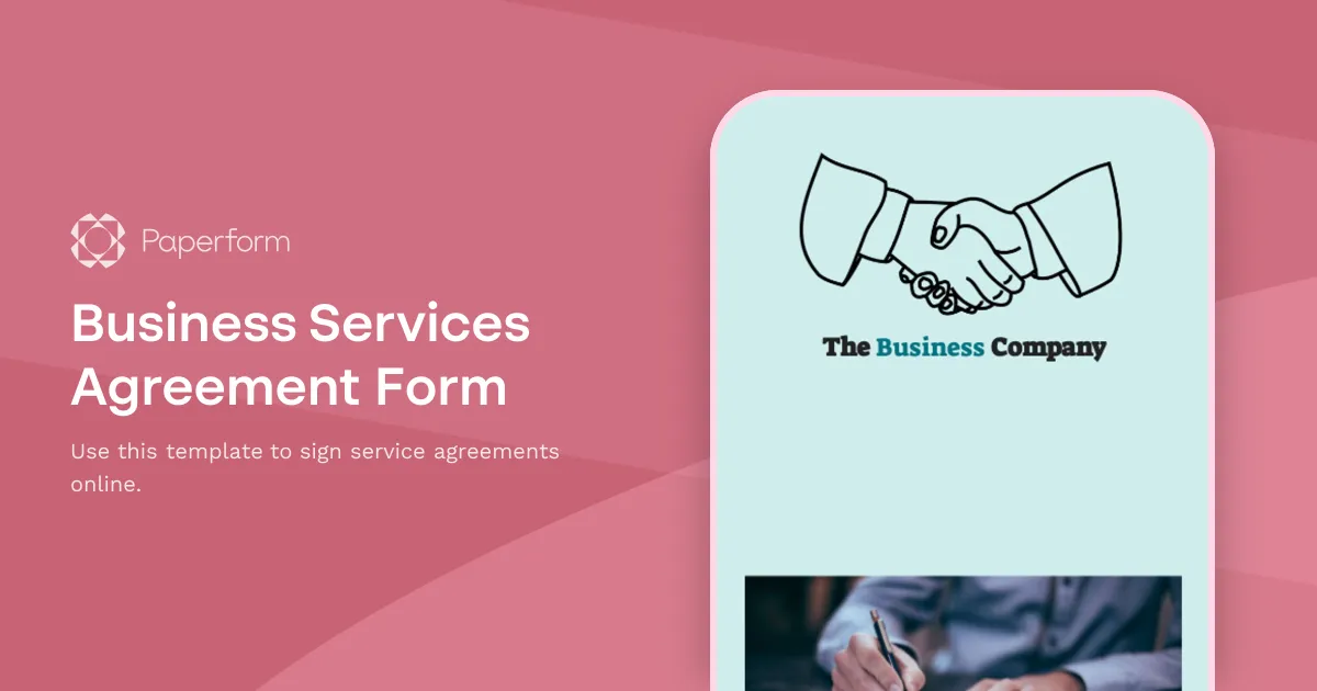 Business Services Agreement Form