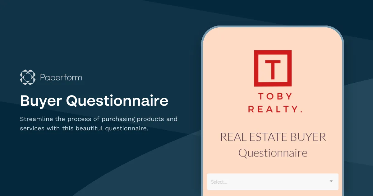 Buyer Questionnaire