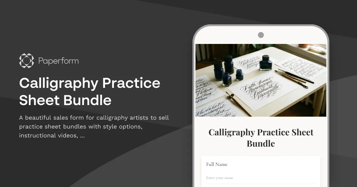 Calligraphy Practice Sheet Bundle