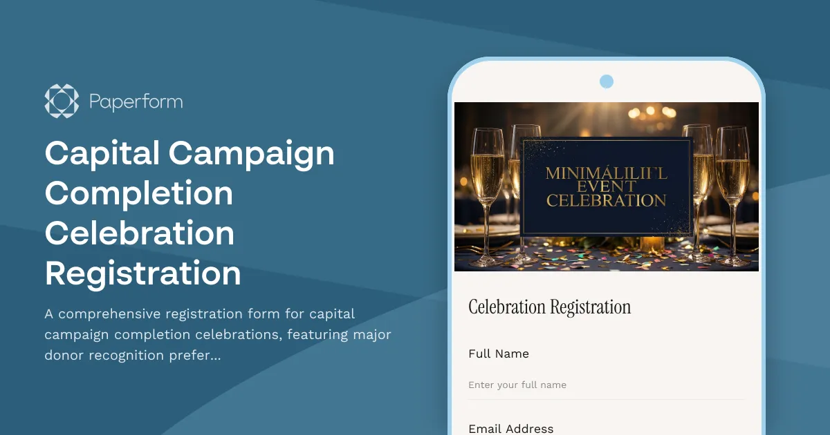Capital Campaign Completion Celebration Registration