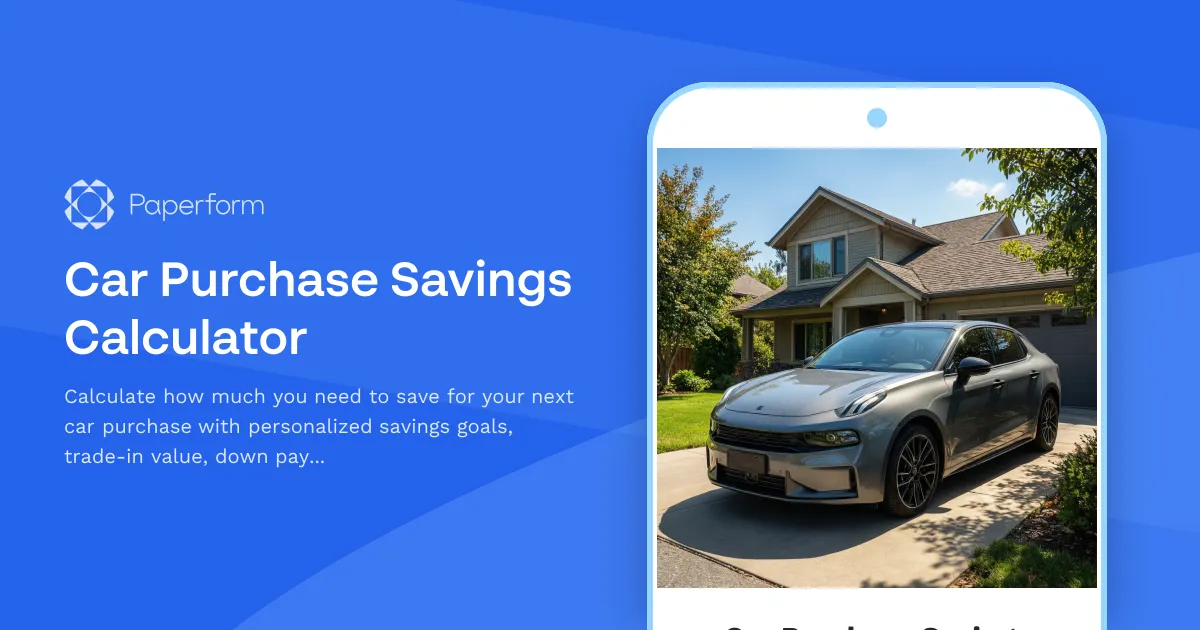 Car Purchase Savings Calculator