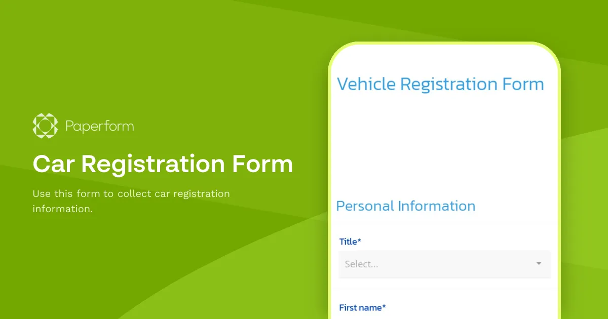 Car Registration Form