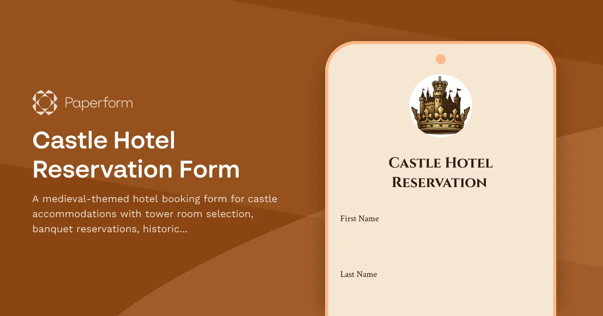 Castle Hotel Reservation Form