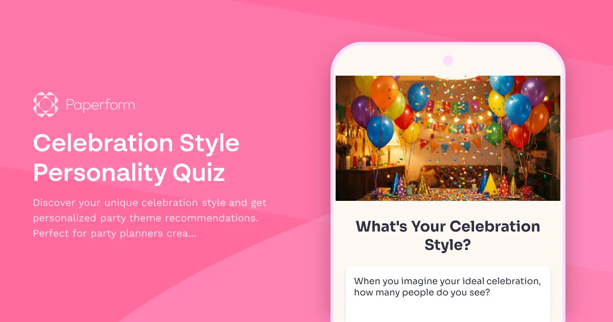 Celebration Style Personality Quiz