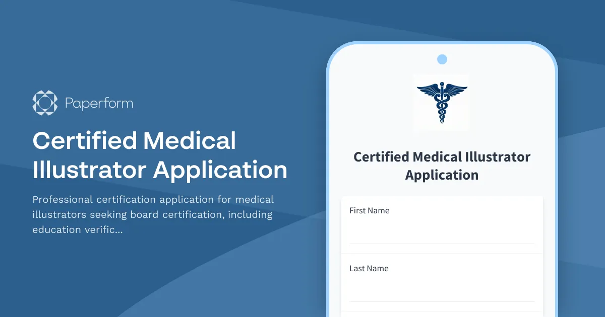 Certified Medical Illustrator Application