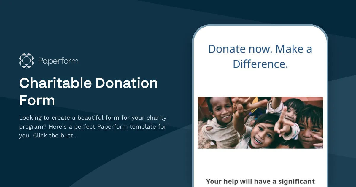Charitable Donation Form