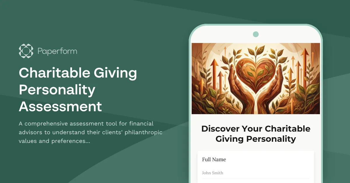 Charitable Giving Personality Assessment