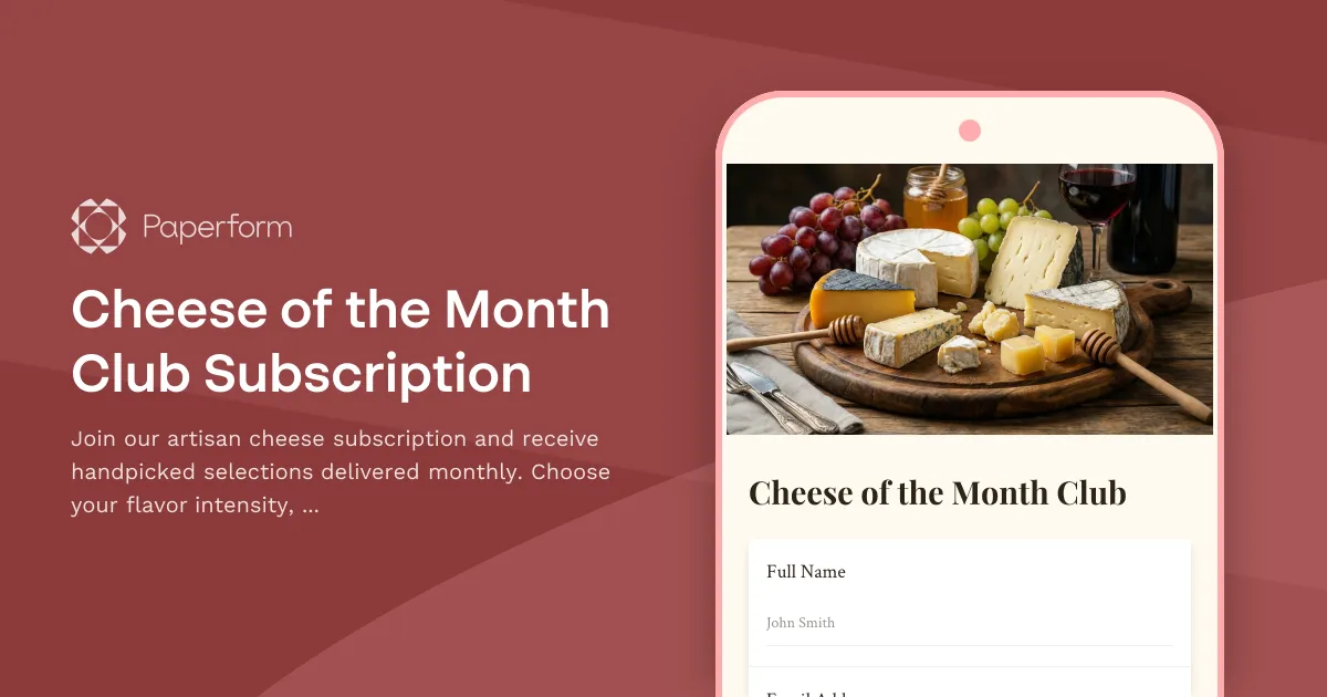Cheese of the Month Club Subscription